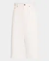 Maria Mcmanus Massive Wide-leg Denim Shorts In White