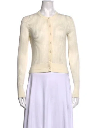 Pre-owned Maria Mcmanus Merino Wool Crew Neck Sweater W/ Tags In Neutrals