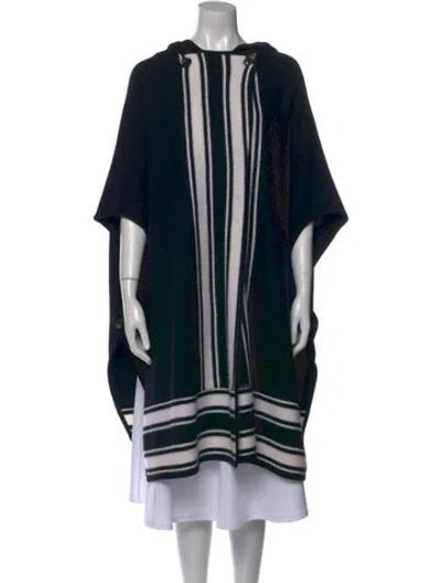 Pre-owned Maria Mcmanus Merino Wool Striped Sweater In Black