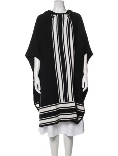 Pre-owned Maria Mcmanus Merino Wool Striped Sweater In Black