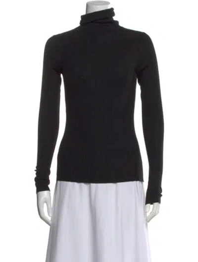 Pre-owned Maria Mcmanus Merino Wool Turtleneck Sweater W/ Tags In Black