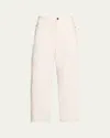 Maria Mcmanus Mid-rise Barrel-leg Crop Jeans In Snow White