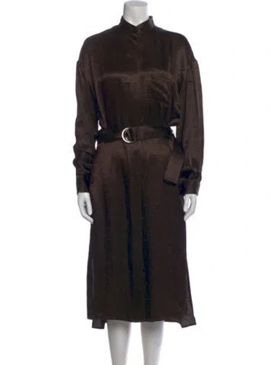 Pre-owned Maria Mcmanus Midi Length Dress In Brown