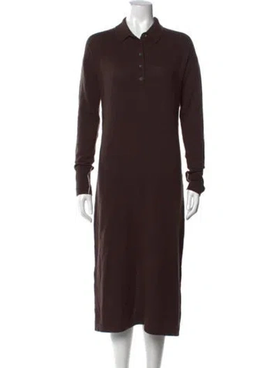 Pre-owned Maria Mcmanus Midi Length Dress In Brown