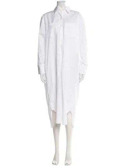 Pre-owned Maria Mcmanus Midi Length Dress W/ Tags In White
