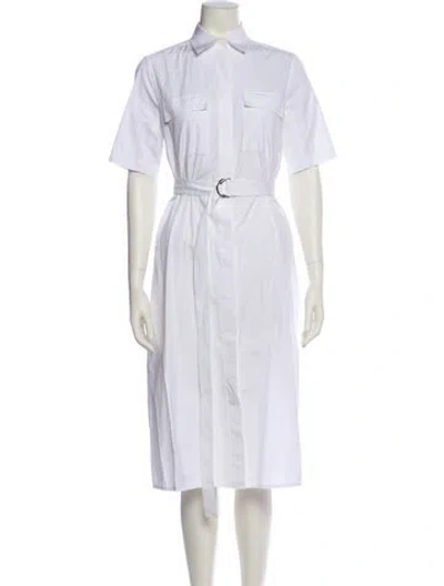 Pre-owned Maria Mcmanus Midi Length Dress In White
