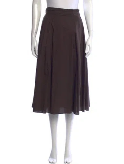 Pre-owned Maria Mcmanus Midi Length Skirt In Brown