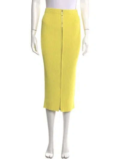 Pre-owned Maria Mcmanus Midi Length Skirt In Yellow