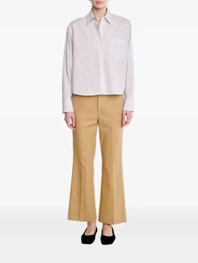 Maria Mcmanus Cotton-blend Straight-leg High-waist Pants In Multi