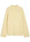 Maria Mcmanus Mock-neck Merino Wool And Cashmere-blend Jumper In Neutral