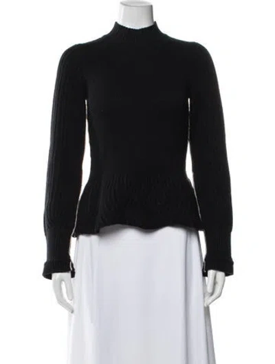 Pre-owned Maria Mcmanus Mock Neck Sweater In Black