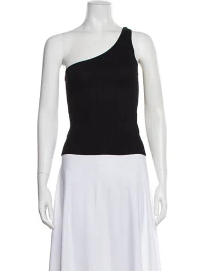 Pre-owned Maria Mcmanus One-shoulder Sleeveless Top In Black