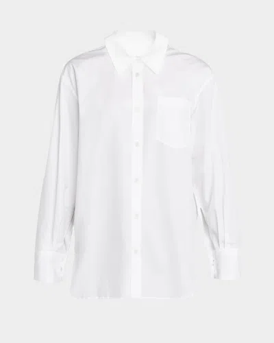 Maria Mcmanus Oversized Long-sleeve Tunic Shirt In White