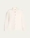 Maria Mcmanus Oversized Snap Shirt In Snow White