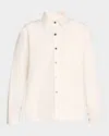 Maria Mcmanus Oversized Snap Shirt In Snow White