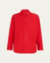 Maria Mcmanus Oversized Tunic Shirt In Red Apple
