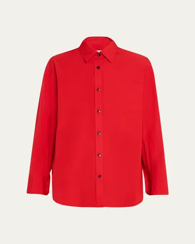 Maria Mcmanus Oversized Tunic Shirt In Red Apple
