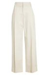 Maria Mcmanus Pleat Front Stretch Wool Trousers In Ivory