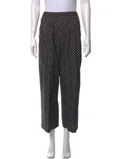 Pre-owned Maria Mcmanus Polka Dot Print Wide Leg Pants In Black
