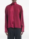 Maria Mcmanus Scarf Buttoned-cuffs Blouse In Pink