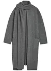 Maria Mcmanus Scarf-effect Merino Wool Coat In Gray
