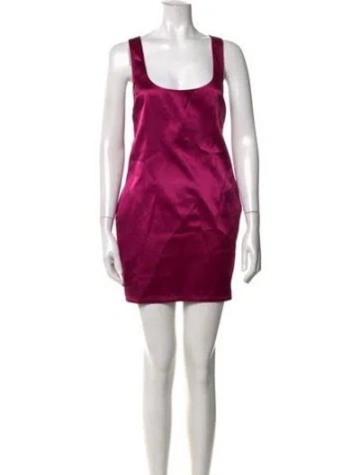 Pre-owned Maria Mcmanus Scoop Neck Mini Dress In Pink