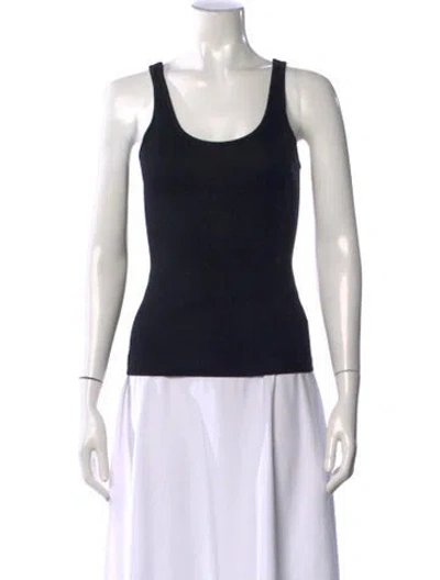 Pre-owned Maria Mcmanus Scoop Neck Sleeveless Top In Black
