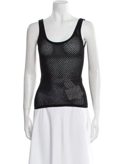 Pre-owned Maria Mcmanus Scoop Neck Sleeveless Top W/ Tags In Black