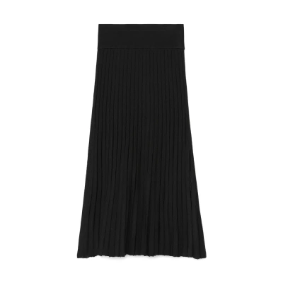 Maria Mcmanus Sheer Pleated Skirt In Black