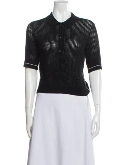 Pre-owned Maria Mcmanus Short Sleeve Polo In Black