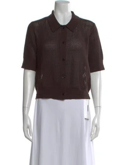 Pre-owned Maria Mcmanus Short Sleeve Polo In Brown