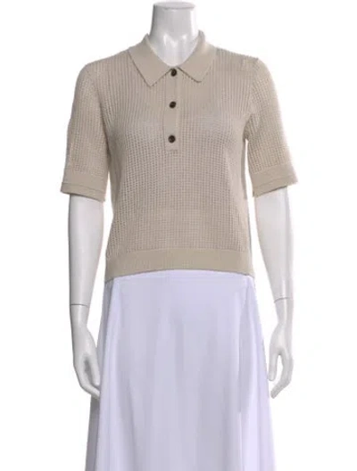 Pre-owned Maria Mcmanus Short Sleeve Polo In Neutral