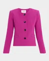 Maria Mcmanus Single-breasted Shrunken Jacket In Purple