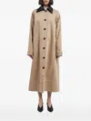 Maria Mcmanus Single-breasted Spread-collar Coat In Neutral