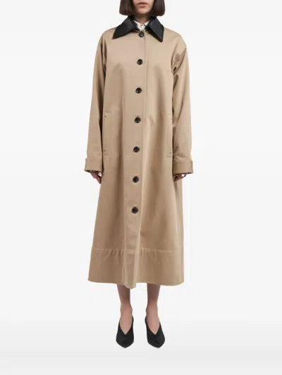 MARIA MCMANUS SINGLE-BREASTED SPREAD-COLLAR COAT