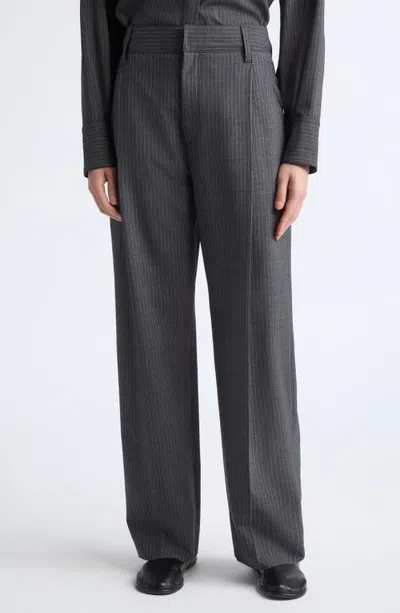 Maria Mcmanus Single Pleat Front Wide Leg Pants In Gray