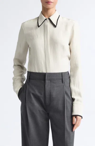 Maria Mcmanus Slim Fit Button-up Shirt In Gray