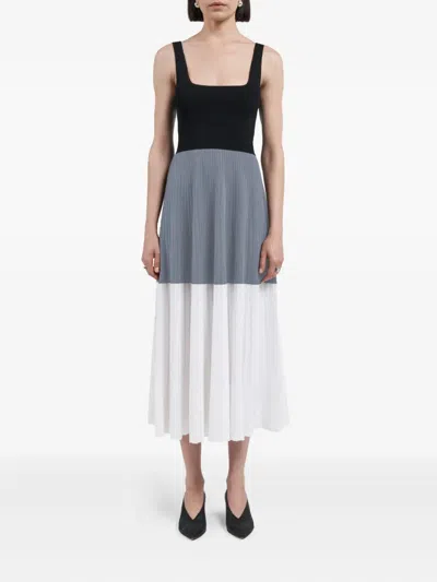 MARIA MCMANUS SQUARE-NECK MIDI DRESS