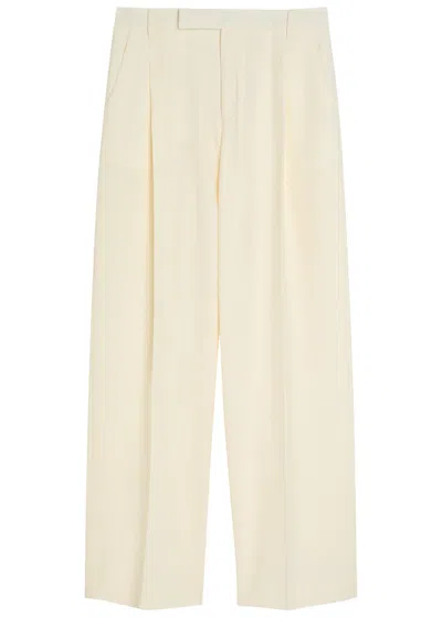 Maria Mcmanus Straight-leg Stretch-wool Trousers In Neutral