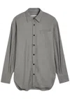 Maria Mcmanus Stretch-wool Shirt In Gray