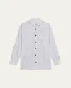Maria Mcmanus Striped A-line Tunic Shirt In Pinstripe Black White