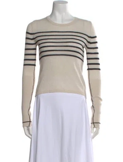 Pre-owned Maria Mcmanus Striped Crew Neck Sweater In Neutral