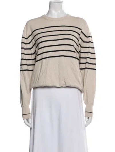 Pre-owned Maria Mcmanus Striped Crew Neck Sweater In Purple