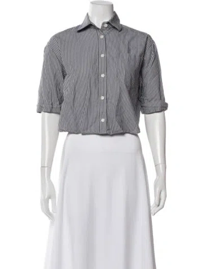 Pre-owned Maria Mcmanus Striped Lounge Set In Gray