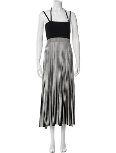 Pre-owned Maria Mcmanus Striped Midi Length Dress In Multi