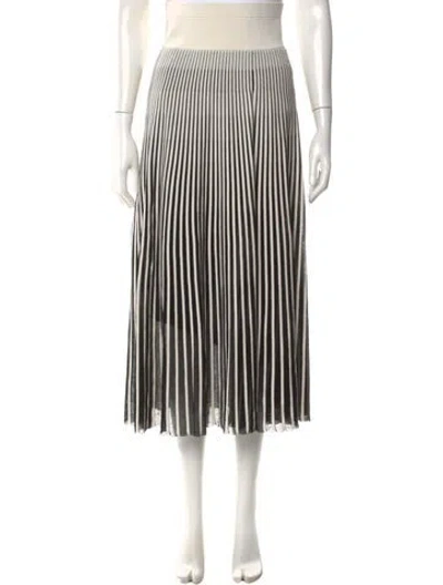 Pre-owned Maria Mcmanus Striped Midi Length Skirt In Black
