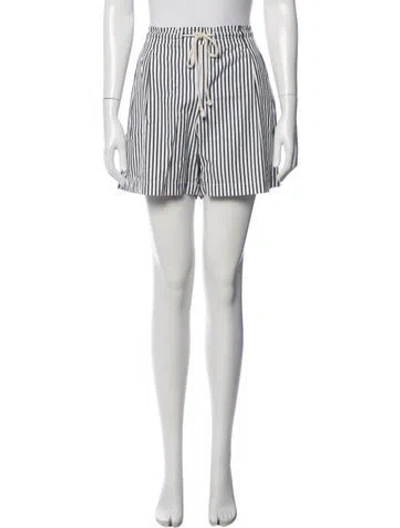 Pre-owned Maria Mcmanus Striped Mini Shorts In White