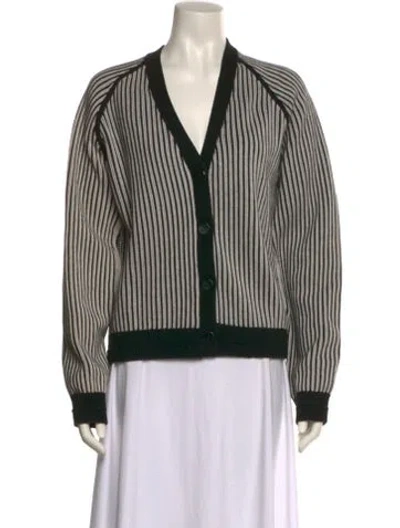 Pre-owned Maria Mcmanus Striped V-neck Sweater In Multi