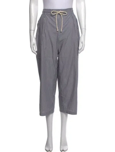Pre-owned Maria Mcmanus Striped Wide Leg Pants In Grey