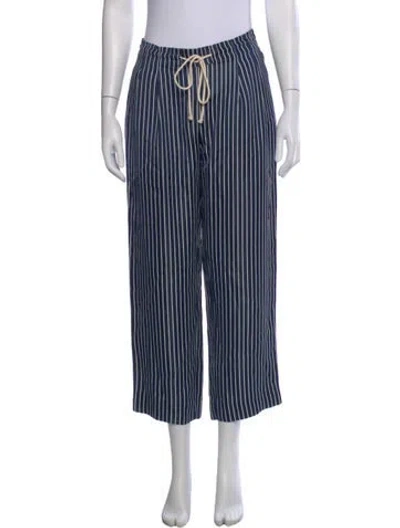 Pre-owned Maria Mcmanus Striped Wide Leg Pants W/ Tags In Blue